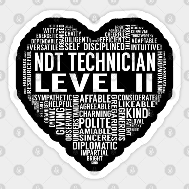 Ndt Technician Level Ii Heart Sticker by LotusTee